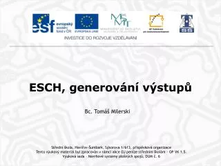 esch generov n v stup