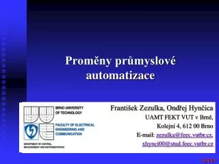 prom ny pr myslov automatizace
