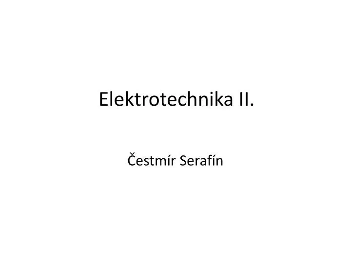 elektrotechnika ii
