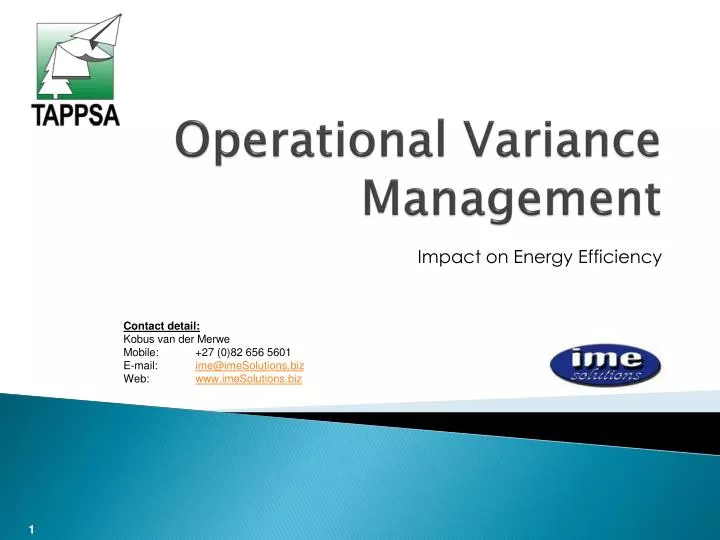 operational variance management