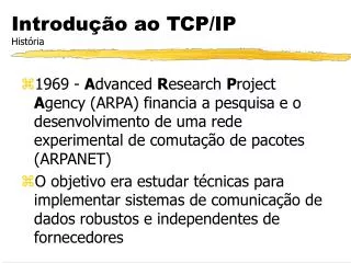 introdu o ao tcp ip hist ria