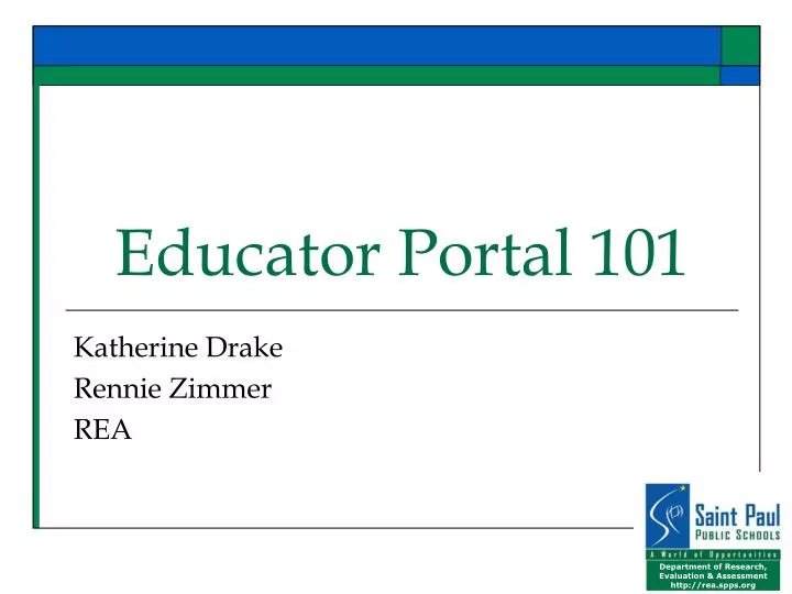educator portal 101