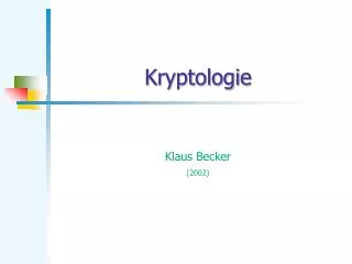 kryptologie