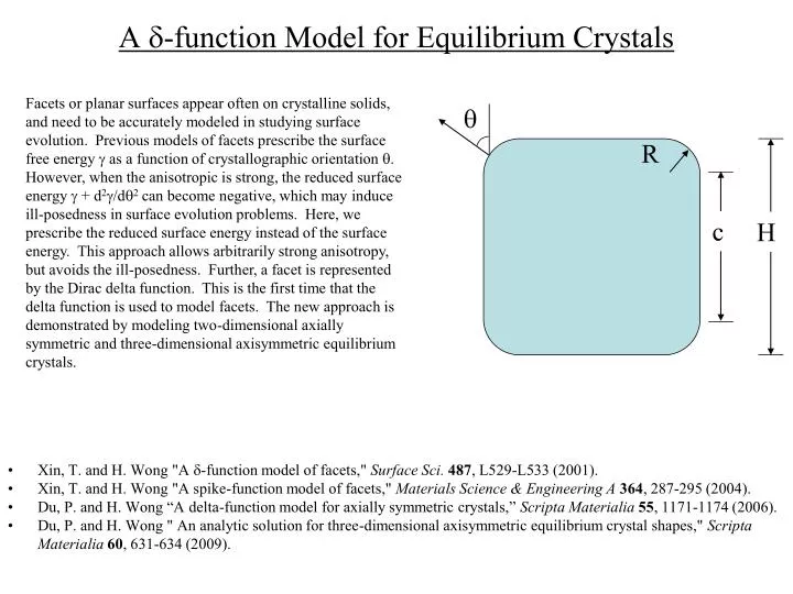 a function model for equilibrium crystals