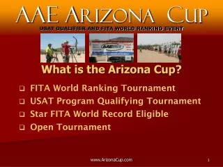 FITA World Ranking Tournament USAT Program Qualifying Tournament Star FITA World Record Eligible