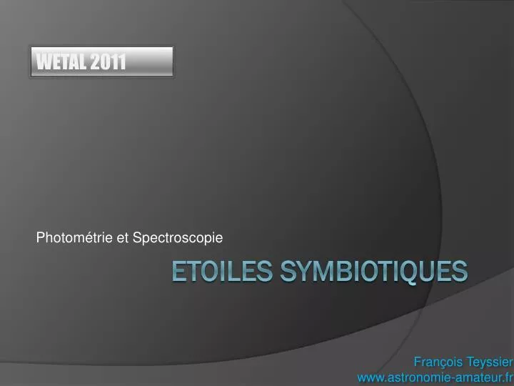 photom trie et spectroscopie