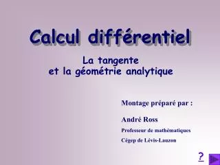 calcul diff rentiel