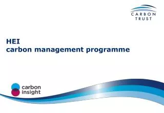 HEI carbon management programme
