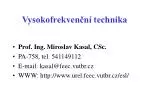 Vysokofrekvenční technika - slide 1