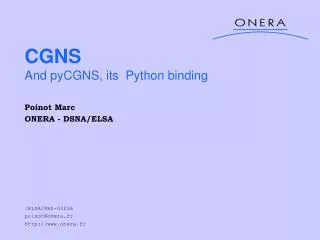 CGNS And pyCGNS, its Python binding