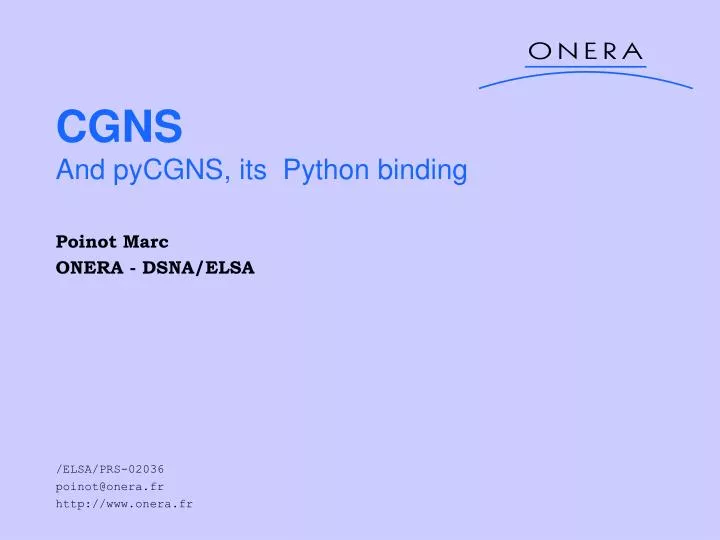 cgns and pycgns its python binding