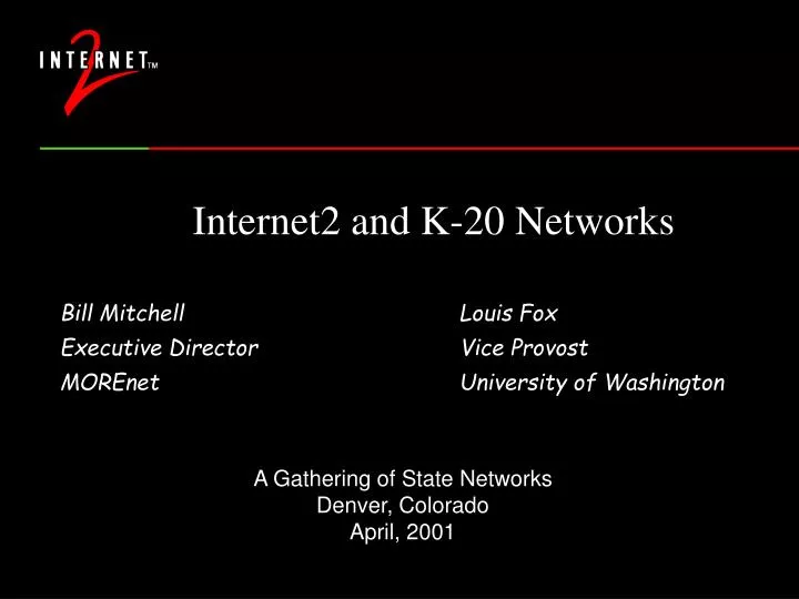 internet2 and k 20 networks