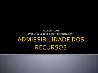 recursos uff prof jos carlos de ara jo almeida filho