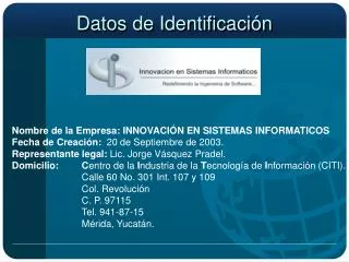 datos de identificaci n