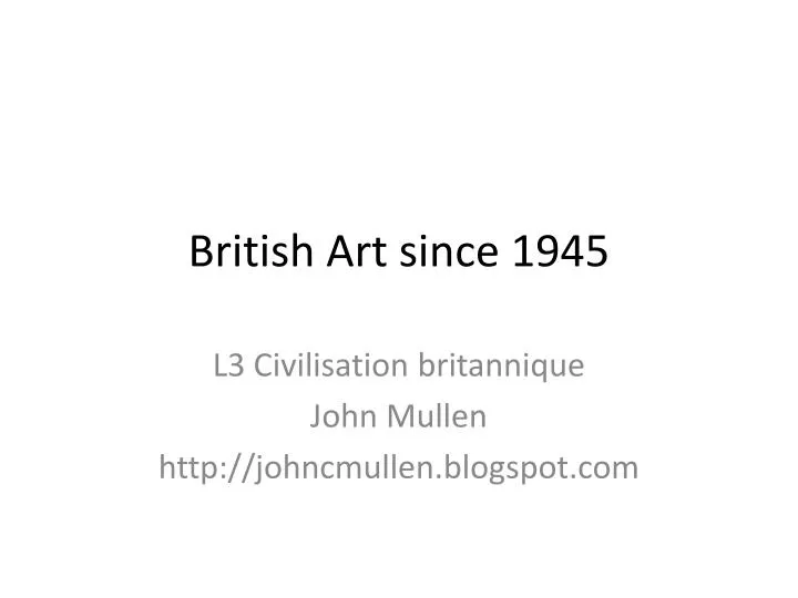 british art since 1945