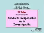 II Ciclo de Talleres octubre 2012 - enero 2013 - slide 1