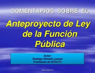 comentarios sobre el