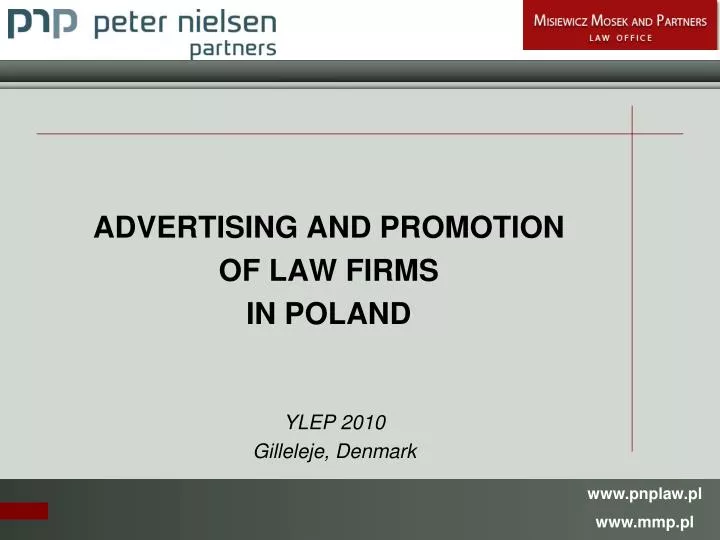 advertising and promotion of law firms in poland