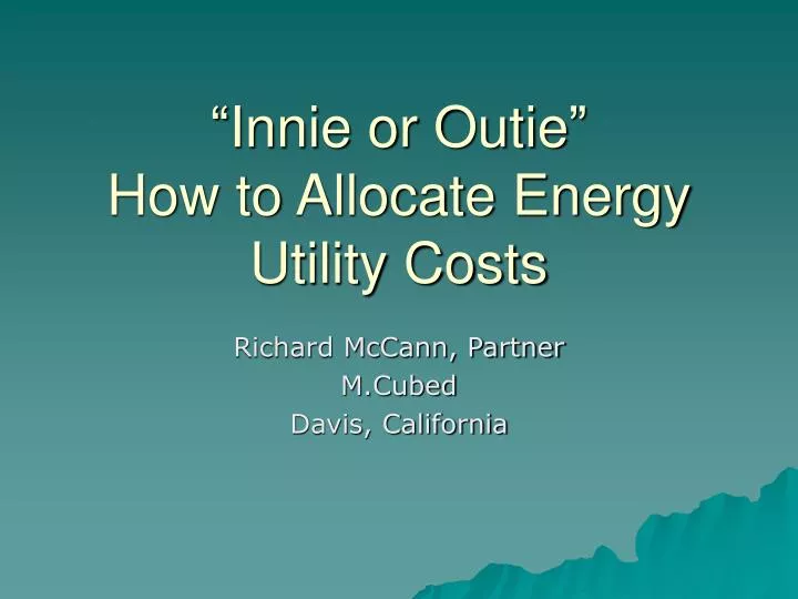 innie or outie how to allocate energy utility costs