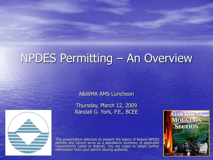 npdes permitting an overview