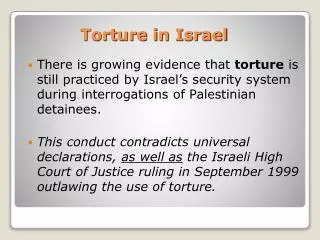 Torture in Israel