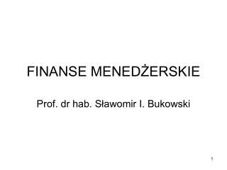 finanse mened erskie
