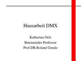 hausarbeit dmx