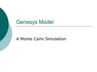 Genesys Model