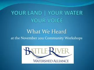 YOUR LAND | YOUR WATER YOUR VOICE