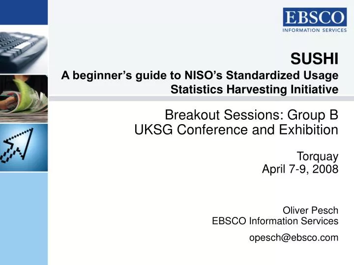 sushi a beginner s guide to niso s standardized usage statistics harvesting initiative