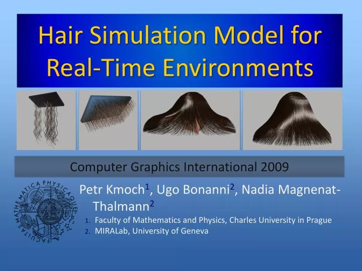 hair simulation model for real time environments