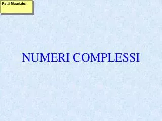 numeri complessi