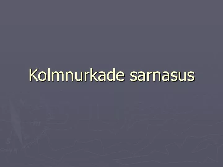 kolmnurkade sarnasus