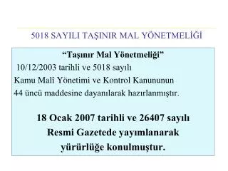 5018 sayili ta inir mal y netmel