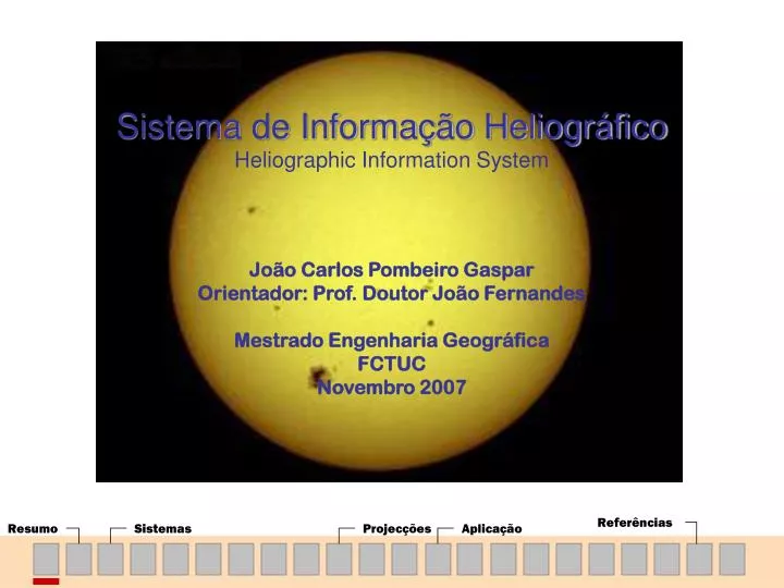 sistema de informa o heliogr fico heliographic information system