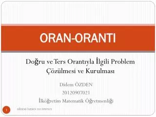 oran oranti