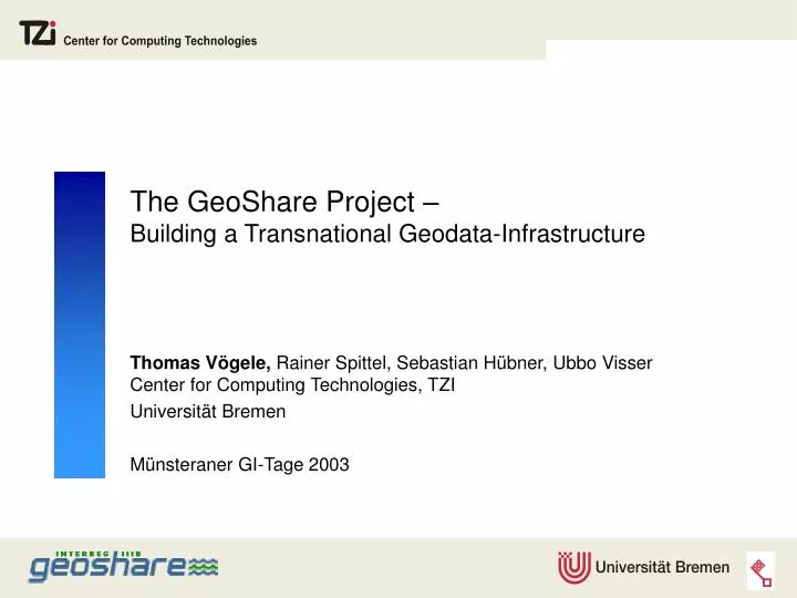 the geoshare project building a transnational geodata infrastructure