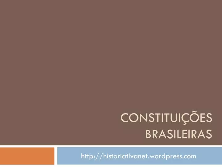 constitui es brasileiras