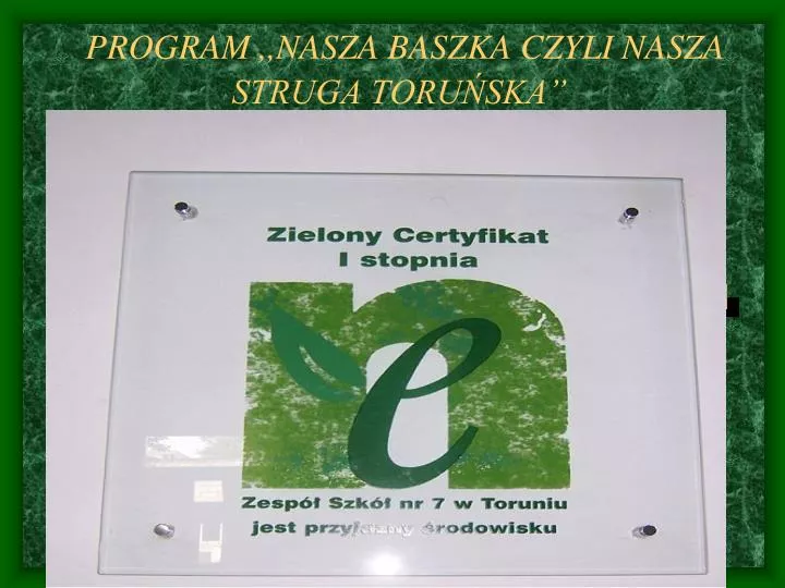 program nasza baszka czyli nasza struga toru ska