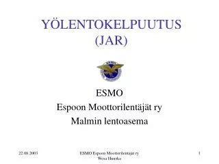 y lentokelpuutus jar