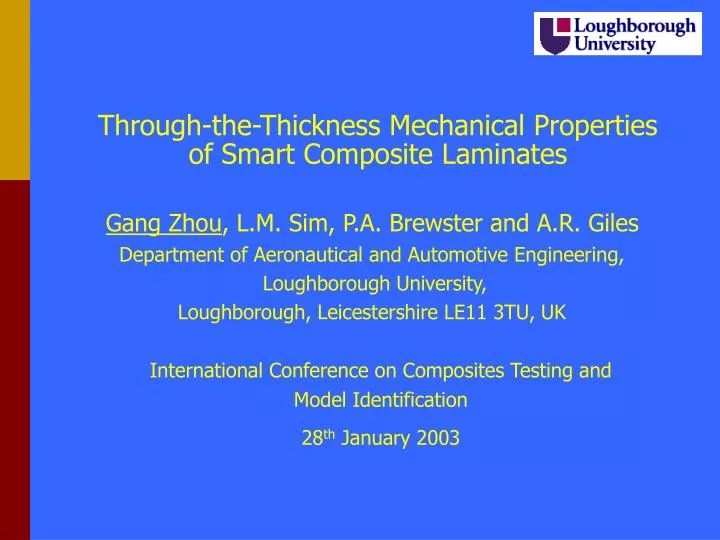 through the thickness mechanical properties of smart composite laminates