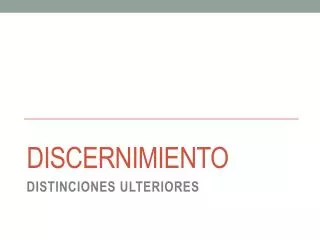 discernimiento