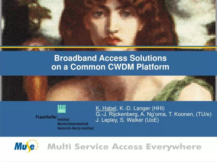 broadband access solutions on a common cwdm platform