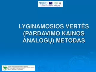 lyginamosios vert s pardavimo kainos analog metodas