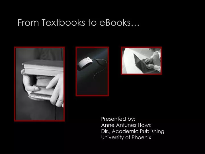 from textbooks to ebooks