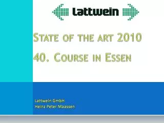 state of the art 2010 40 course in essen