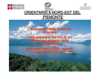 orientarsi a nord est del piemonte