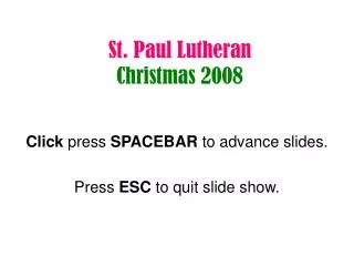 St. Paul Lutheran Christmas 2008