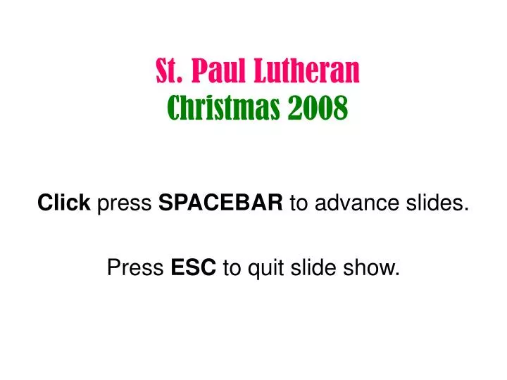st paul lutheran christmas 2008