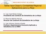 Tablas Input-Output y Contabilidad Regional. Aplicaciones para La Rioja - slide 1